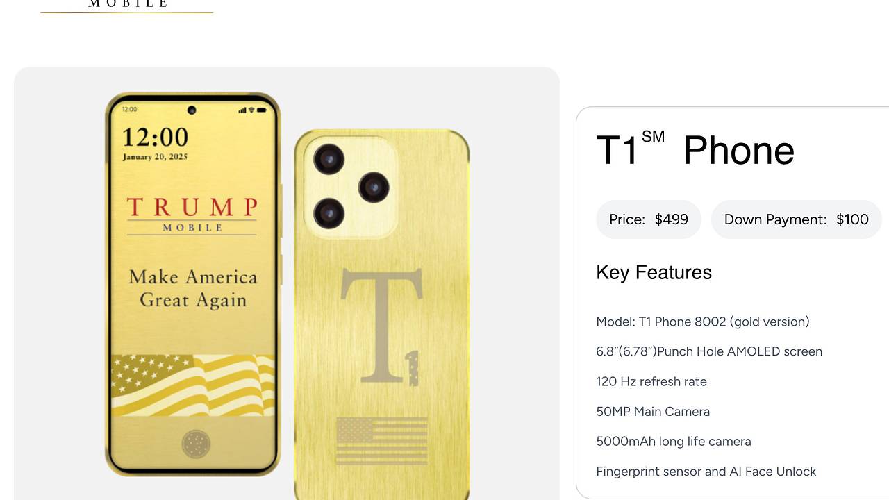 Золотой смартфон от Трампа высмеяли Золотой смартфон от Трампа высмеяли