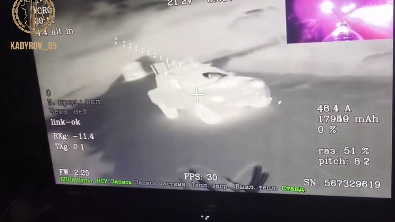 Кадыров показал видео атаки «Ахмата» на технику ВСУ
