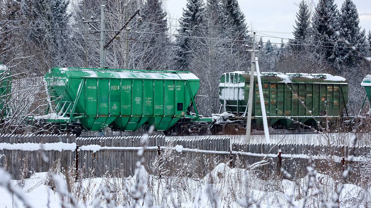 Десятки вагонов грузового поезда сошли с рельсов в российском регионе