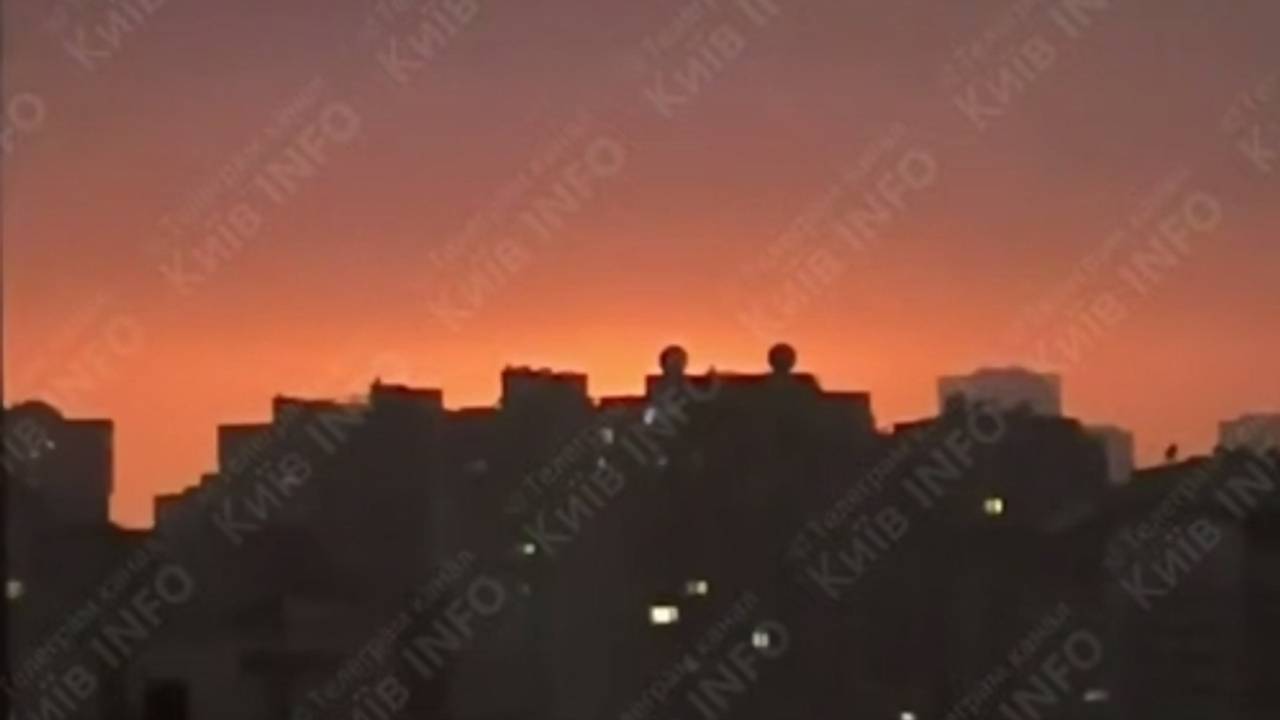 Появилось видео мощного удара по Киеву