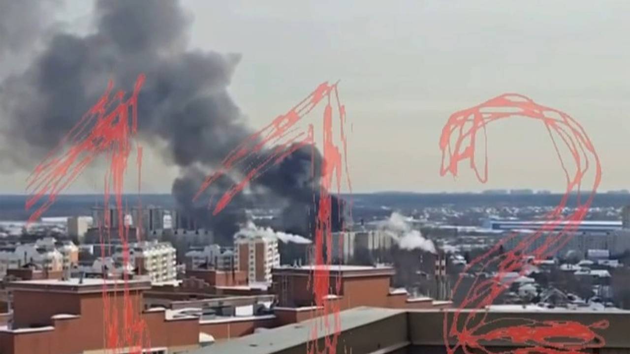 Опубликованы кадры мощного пожара в Подмосковье