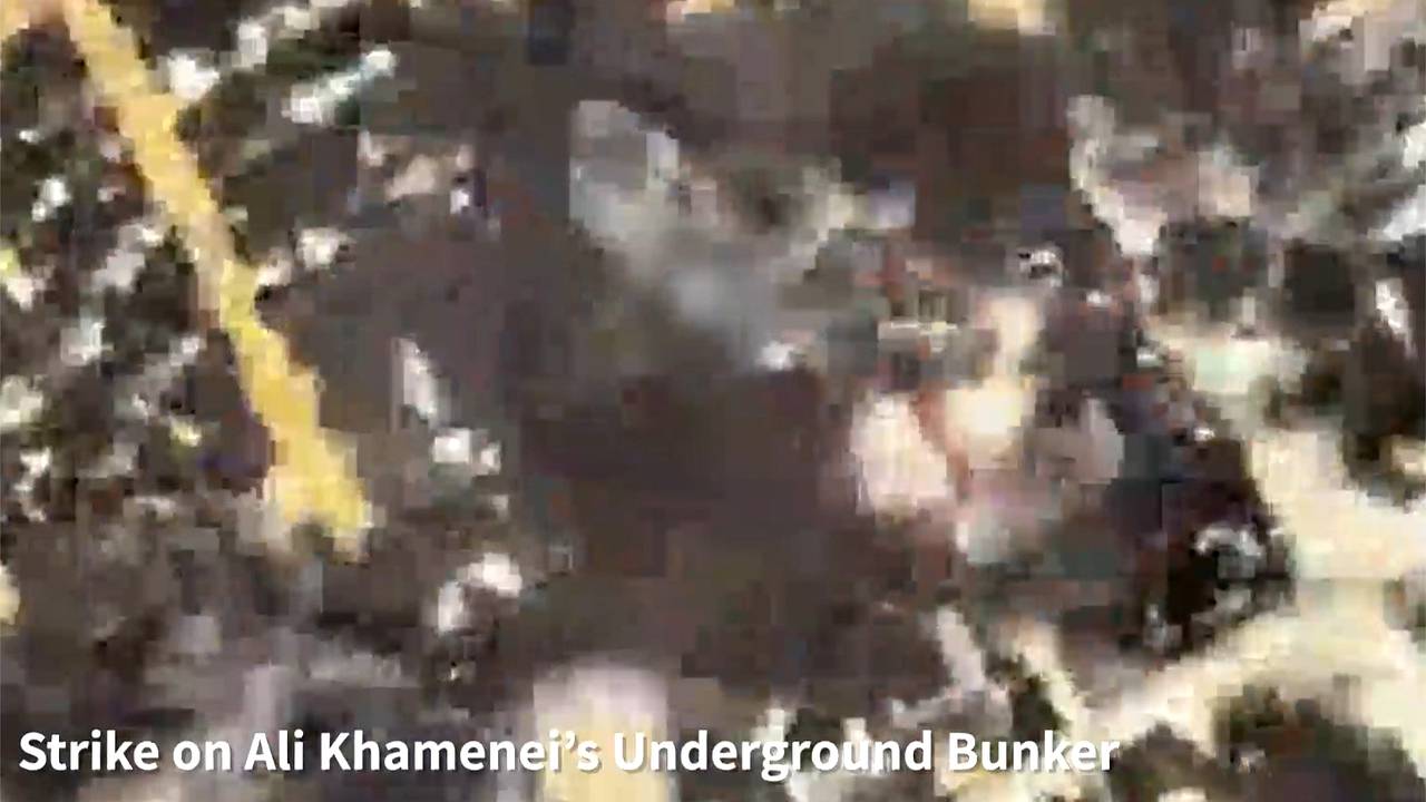 Удар Израиля по бункеру Хаменеи попал на видео