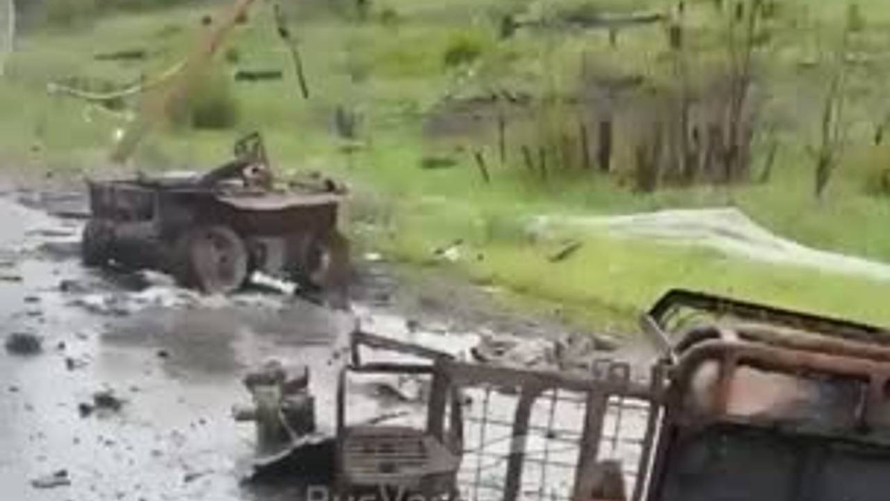 Груды сожженной украинской техники сняли на видео