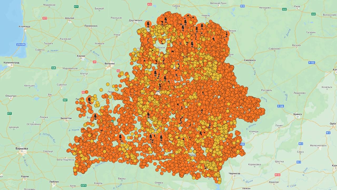 В Белоруссии опубликовали карту сожженных фашистами деревень В Белоруссии опубликовали карту сожженных фашистами деревень
