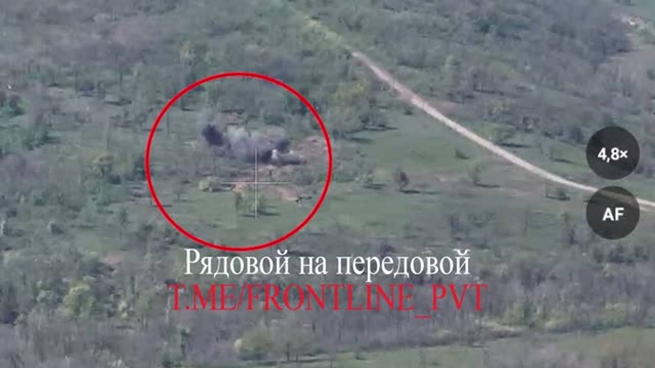 Мощное уничтожение живой силы ВСУ дроном сняли на видео